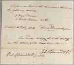 Certificate, Schooner Montreal, 31 May 1804