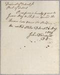 Certificate, Schooner Thames, 26 May 1804