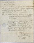 Certificate, Innis & Grant, Brig Adams, 14 October 1806