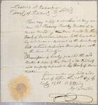 Certificate, canoe, Ramsey Crooks, 20 July 1816