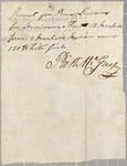 Permit, sled, Pierre Lacrain,  March 1817