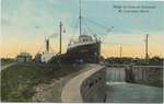 Barge in Lock at Cornwall, St. Lawrence River