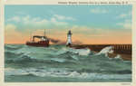 Steamer Windsor Entering Port in a Storm, Sodus Bay, N.Y.