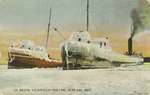 Ice bound steamers in Mud Lake, near Soo, Mich.