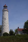 Lighthouse and lightkeeper's house at Point Clark, Lake Huron