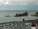 JANE ANN IV and SARAH SPENCER depart Windsor backwards under tow of CAROLYN HOEY, 2 Oct 2008