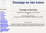 Tonnage on the Lakes
