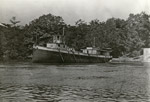 Black and white photograph of the steamboat JOHN RANDALL at Main Duck Island on Lake Ontario