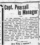 Capt. Pearsall Is Manager