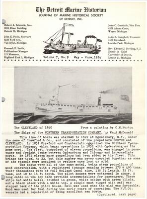 Detroit Marine Historian, v. 7, n. 9 (May-June 1954)