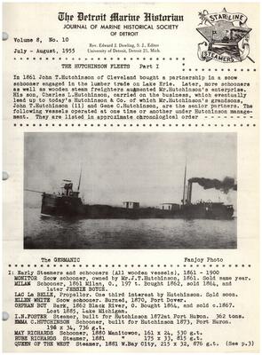 Detroit Marine Historian, v. 8, n. 10 (July-August 1955)