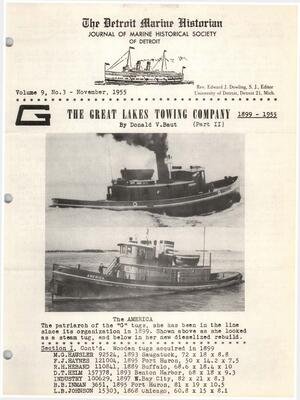 Detroit Marine Historian, v. 9, n. 3 (November 1955)