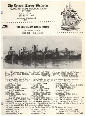 Detroit Marine Historian, v. 9, n. 4 (December 1955)