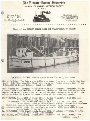 Detroit Marine Historian, v. 9, n. 7 (March 1956)