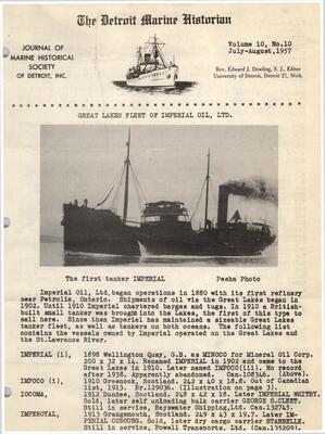 Detroit Marine Historian, v. 10, n. 10 (July-August 1957)