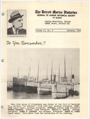 Detroit Marine Historian, v. 13, n. 5 (January 1960)