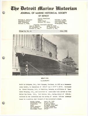 Detroit Marine Historian, v. 14, n. 11 (July 1961)