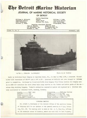 Detroit Marine Historian, v. 15, n. 3 (November 1961)