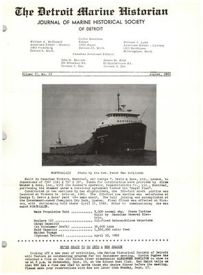 Detroit Marine Historian, v. 15, n. 12 (August 1962)