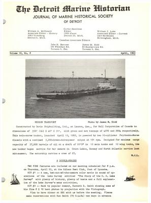 Detroit Marine Historian, v. 16, n. 8 (April 1963)