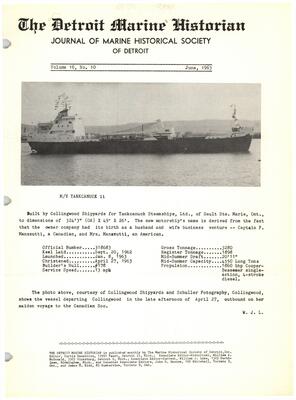 Detroit Marine Historian, v. 16, n. 10 (June 1963)