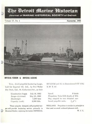 Detroit Marine Historian, v. 17, n. 1 (September 1963)