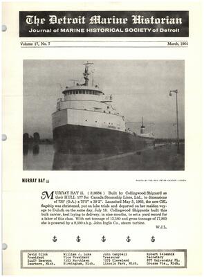 Detroit Marine Historian, v. 17, n. 7 (March 1964)