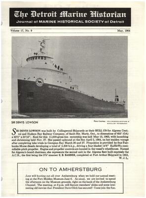 Detroit Marine Historian, v. 17, n. 9 (May 1964)