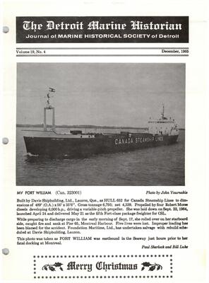 Detroit Marine Historian, v. 19, n. 4 (December 1965)