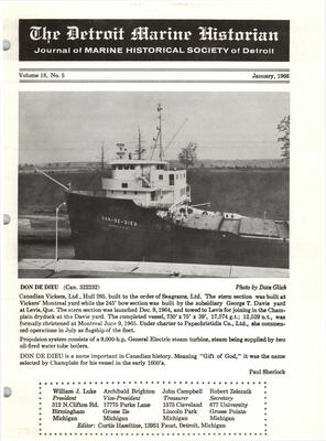 Detroit Marine Historian, v. 19, n. 5 (January 1966)