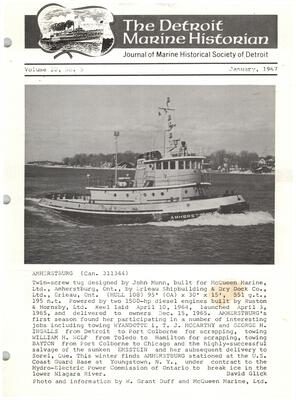 Detroit Marine Historian, v. 20, n. 5 (January 1967)