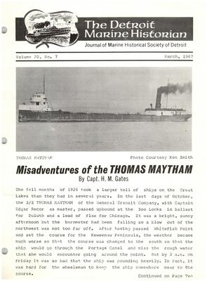 Detroit Marine Historian, v. 20, n. 7 (March 1967)