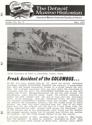 Detroit Marine Historian, v. 20, n. 9 (May 1967)