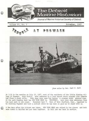 Detroit Marine Historian, v. 21, n. 3 (November 1967)