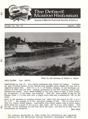 Detroit Marine Historian, v. 21, n. 12 (August 1968)