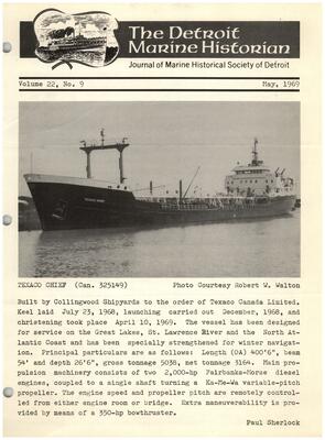 Detroit Marine Historian, v. 22, n. 9 (May 1969)