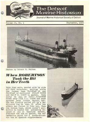 Detroit Marine Historian, v. 23, n. 1 (September 1969)