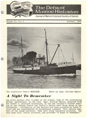 Detroit Marine Historian, v. 23, n. 2 (October 1969)