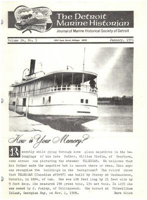 Detroit Marine Historian, v. 24, n. 5 (January 1971)