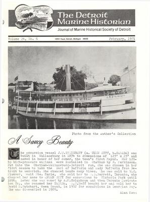 Detroit Marine Historian, v. 24, n. 6 (February 1971)