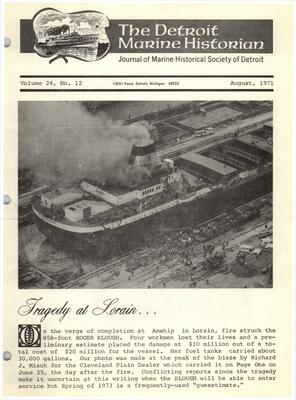 Detroit Marine Historian, v. 24, n. 12 (August 1971)