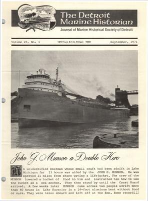 Detroit Marine Historian, v. 25, n. 1 (September 1971)