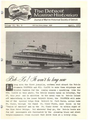 Detroit Marine Historian, v. 25, n. 8 (April 1972)