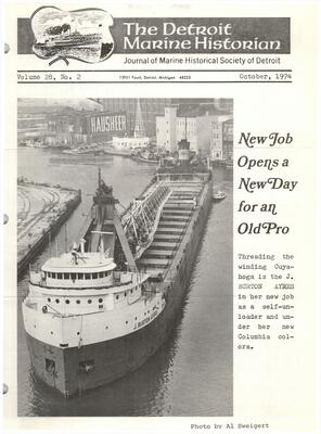 Detroit Marine Historian, v. 28, n. 2 (October 1974)