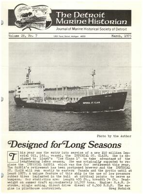 Detroit Marine Historian, v. 28, n. 7 (March 1975)