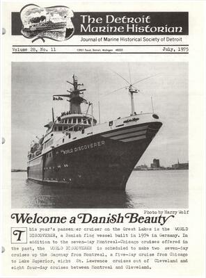 Detroit Marine Historian, v. 28, n. 11 (July 1975)