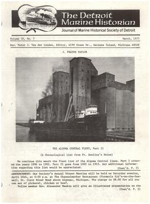 Detroit Marine Historian, v. 30, n. 7 (March 1977)