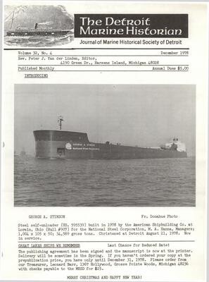 Detroit Marine Historian, v. 32, n. 4 (December 1978)