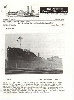 Detroit Marine Historian, v. 32, n. 5 (January 1979)