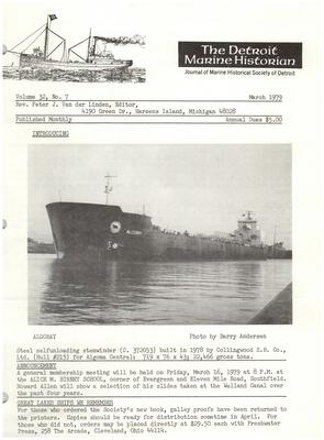 Detroit Marine Historian, v. 32, n. 7 (March 1979)